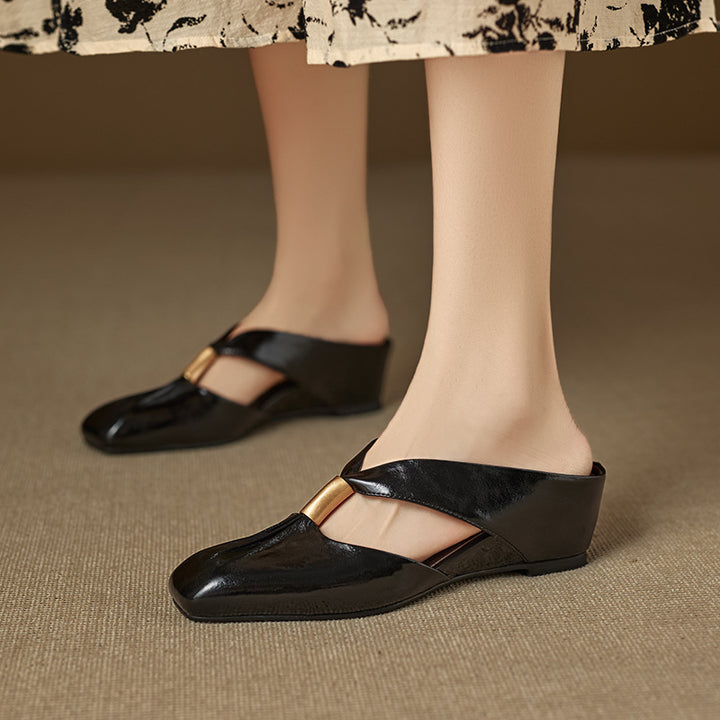 Almafi Genuine Leather Mules