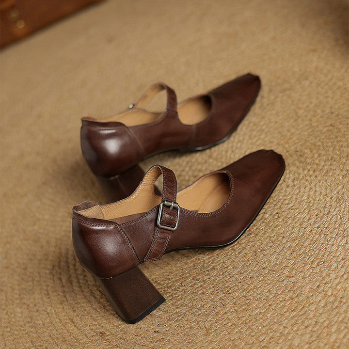 Cira Genuine Leather Heels
