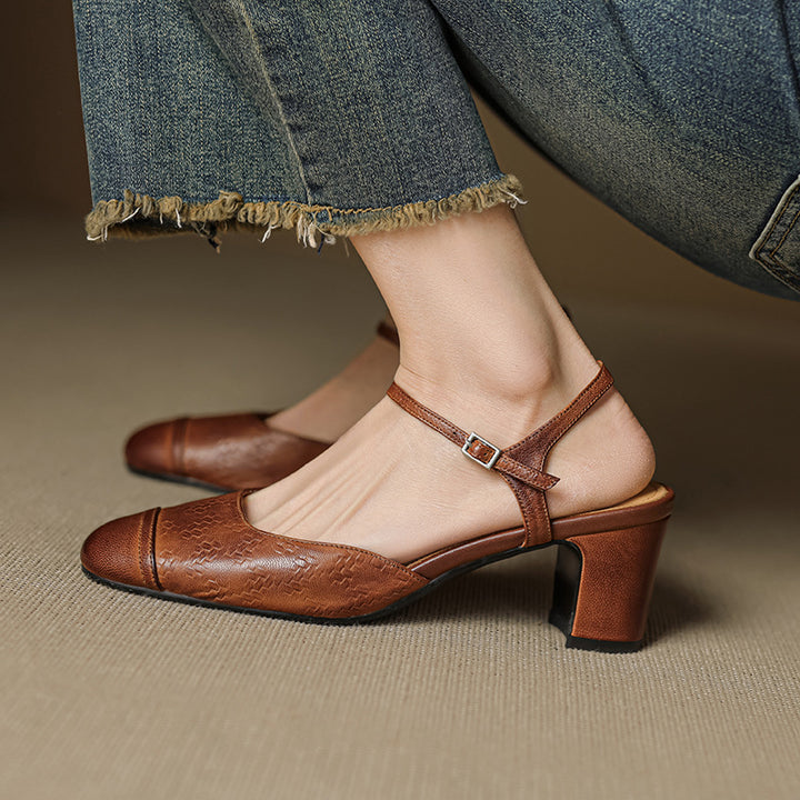 Savira Genuine Leather Heels