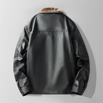Jasper Fleece Leather Jacket