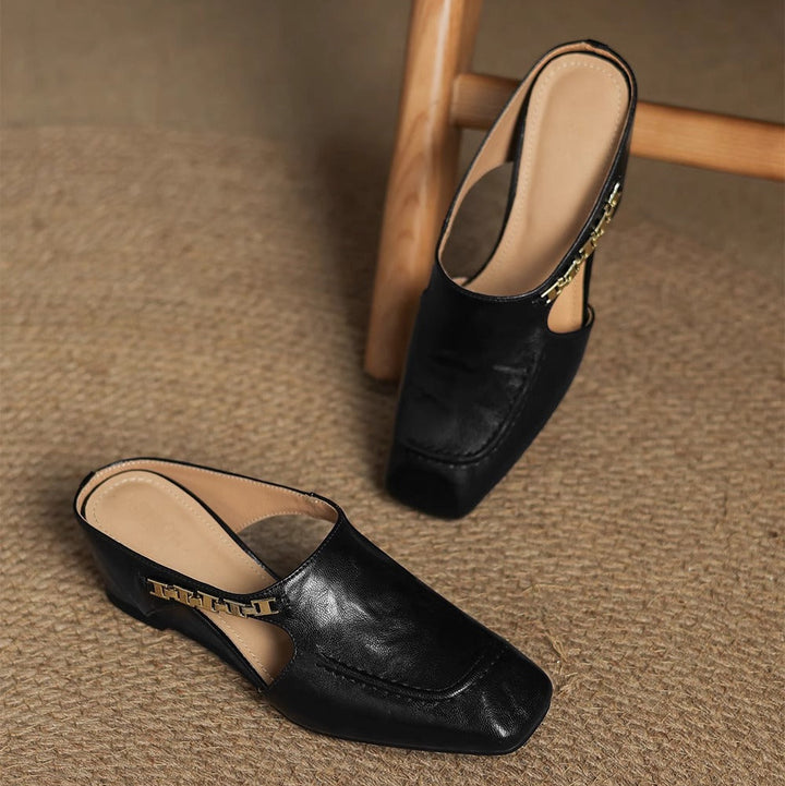 Avella Leather Mules