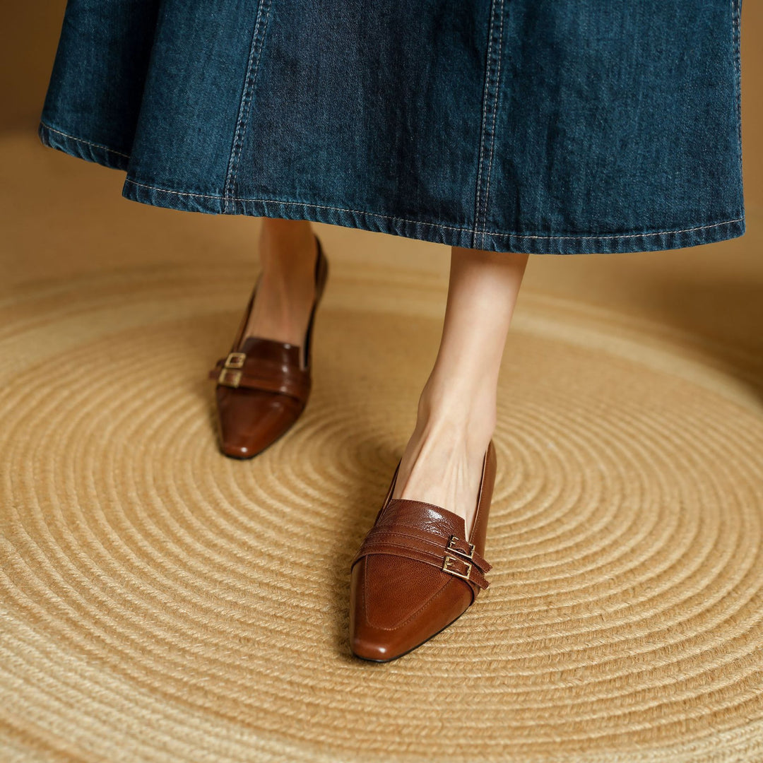 Fienna Genuine Leather Heels