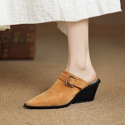 Noellea Suede Heeled Mules