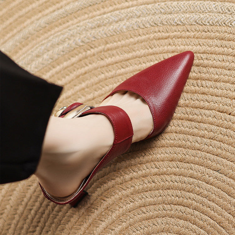 Amaria Genuine Leather Heels