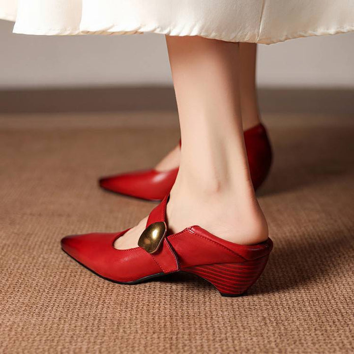 Alysa Genuine Leather Heels
