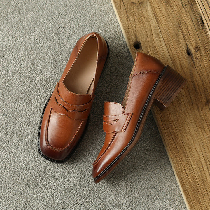 Ormont Genuine Leather Heeled loafers