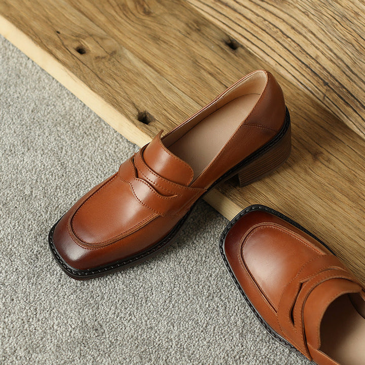 Ormont Genuine Leather Heeled loafers