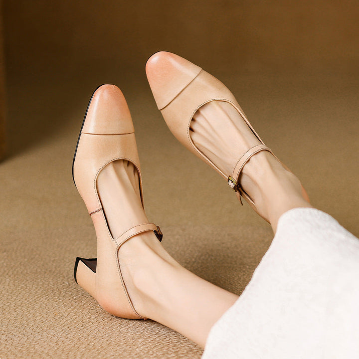 Estelle Genuine Leather Heels