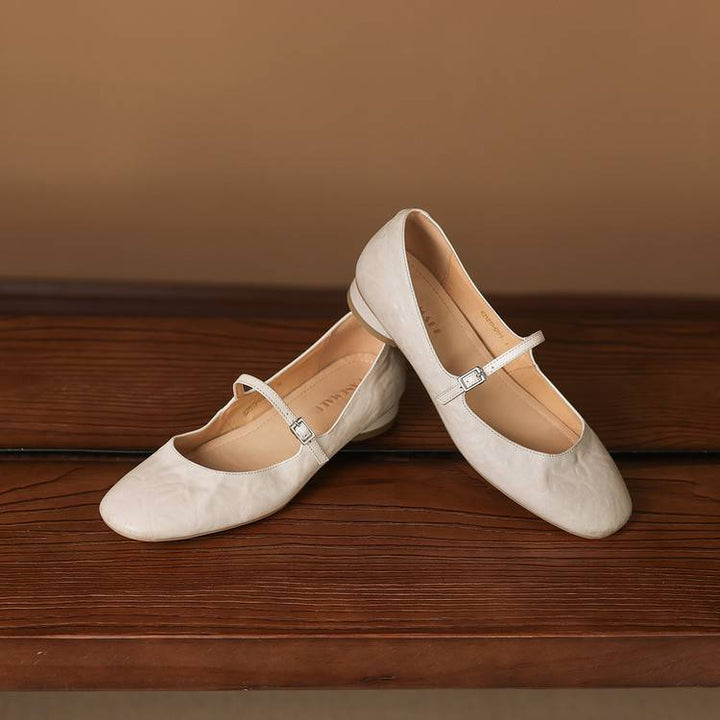 Rose Genuine Leather Flats