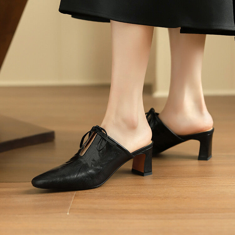 Vionetta Genuine Leather Mules