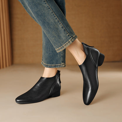 Julia Genuine Leather Ankle Boots