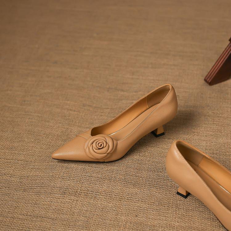 Arisa Genuine Leather Heels