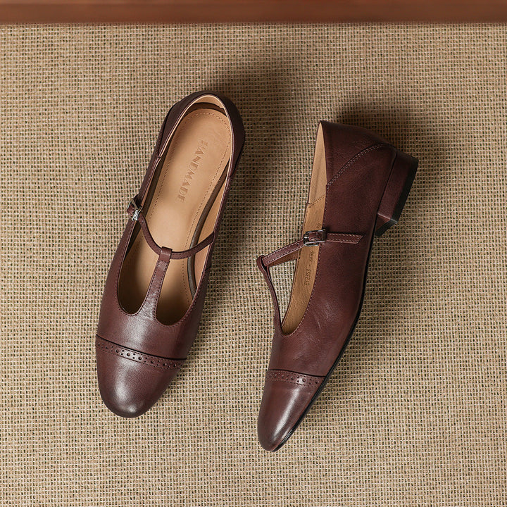 Elina Genuine Leather Flats