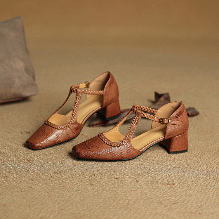 Tayna Genuine Leather Heels