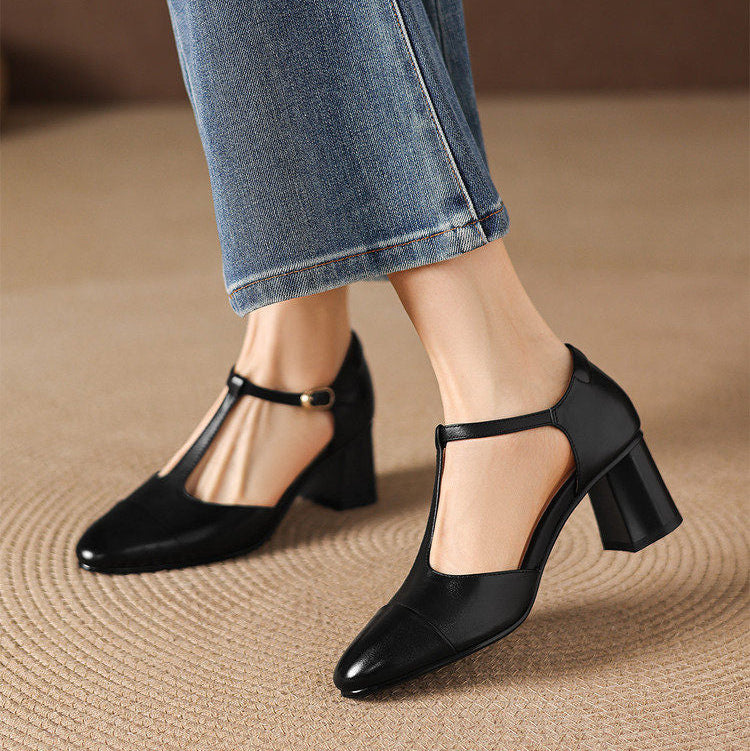 Helene Genuine Leather Heels