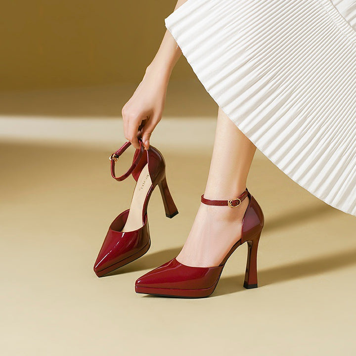 Evette Leather Heels