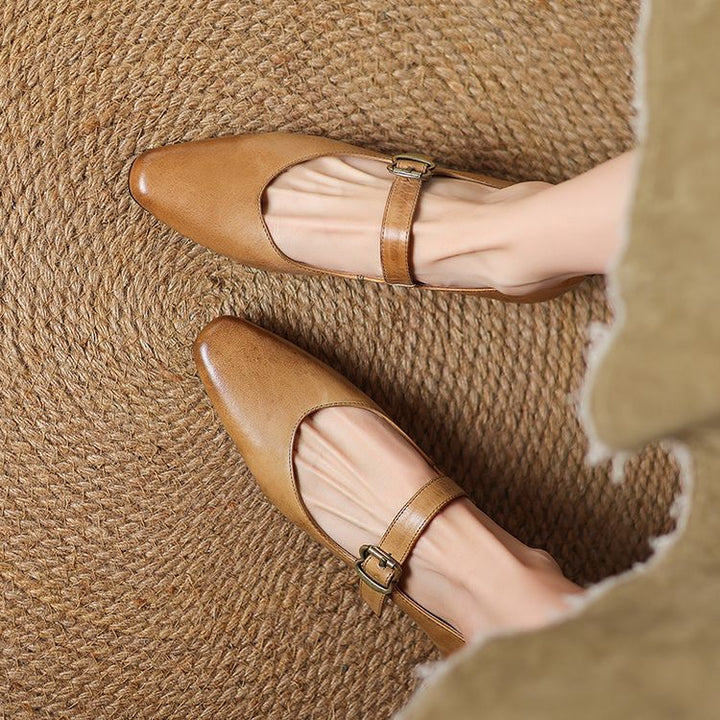 Lila Genuine Leather Flats