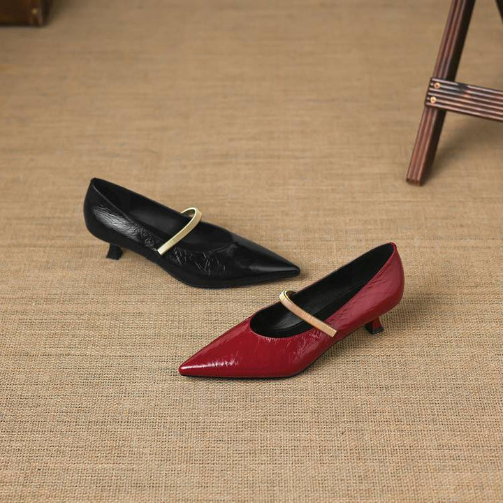 Norah Genuine Leather Heels