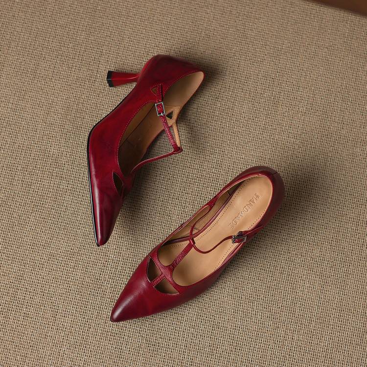 Lucia Genuine Leather Heels