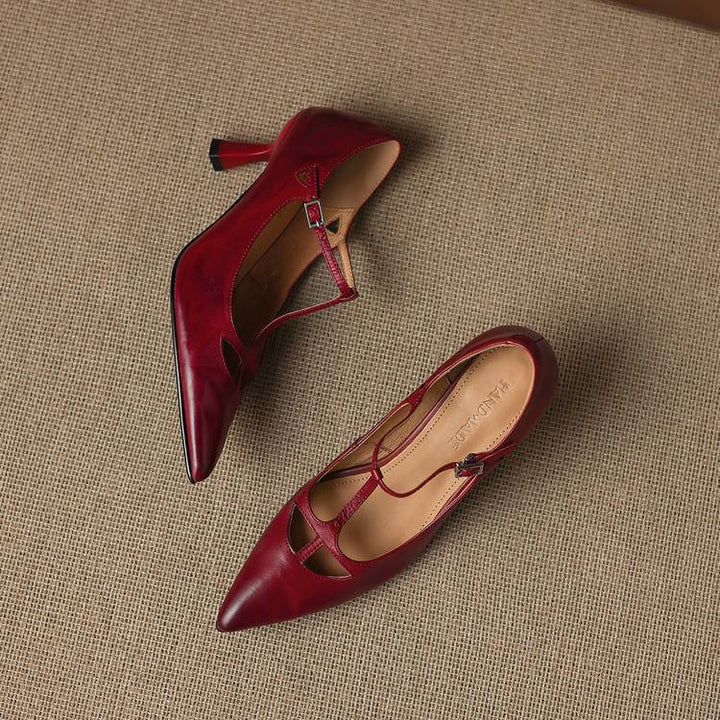 Lucia Genuine Leather Heels