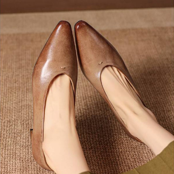 Marcella Genuine Leather Heels