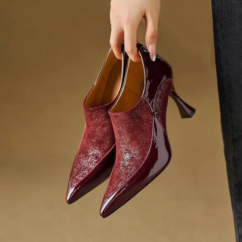 Evara Genuine Leather Heels