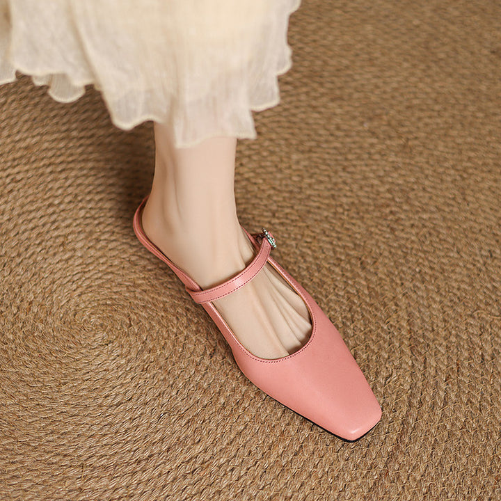 Lisa Genuine Leather Mules