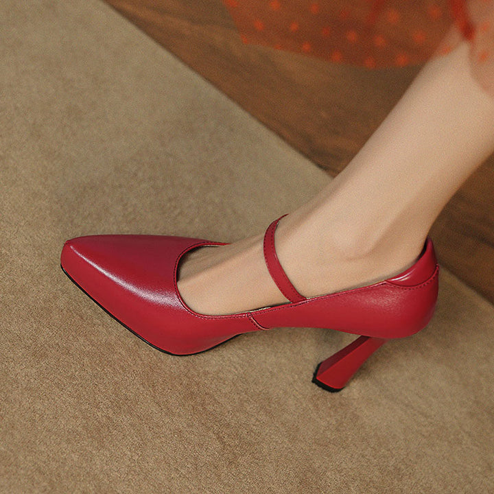 Camille Genuine Leather Heels