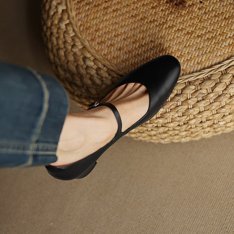 Arelis Genuine Leather Heels