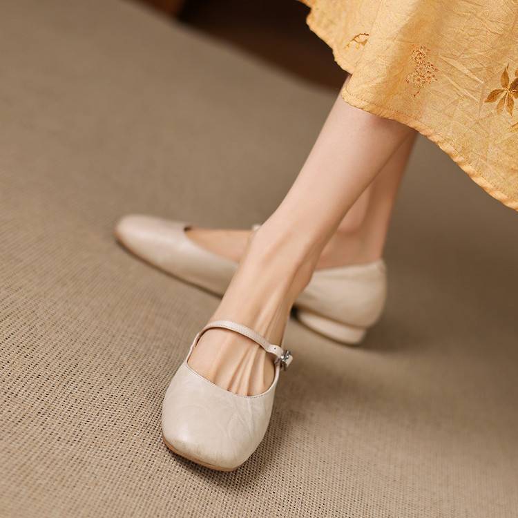 Rose Genuine Leather Flats