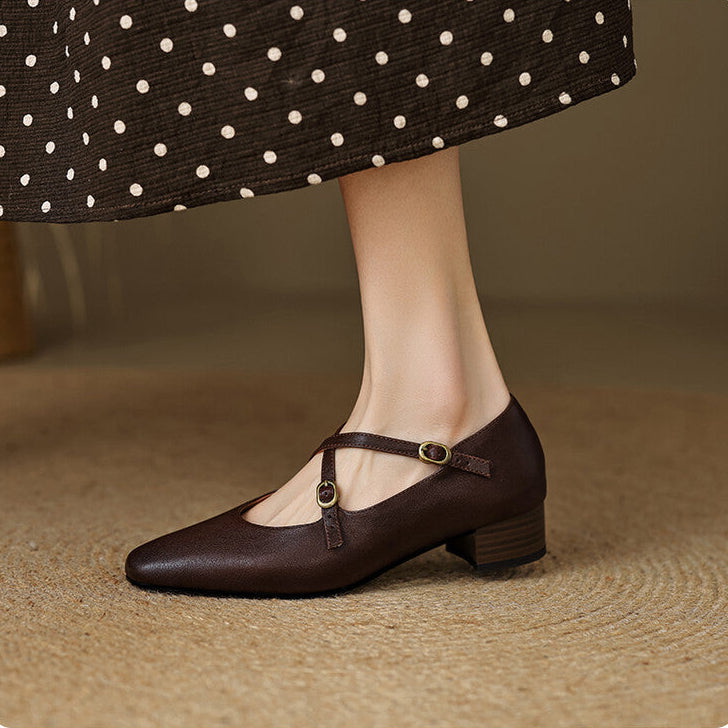 Teyla Genuine Leather Heels
