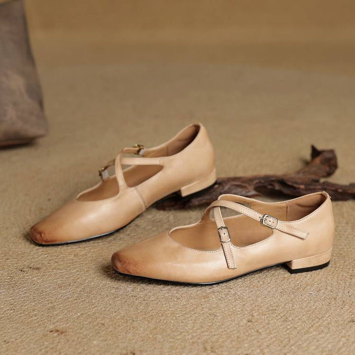 Lavina Genuine Leather Flats
