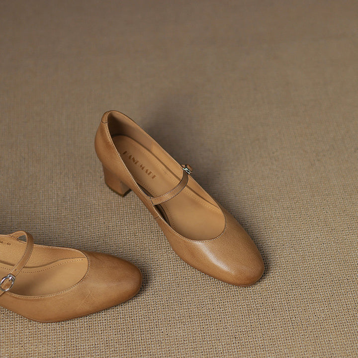 Arelis Genuine Leather Heels