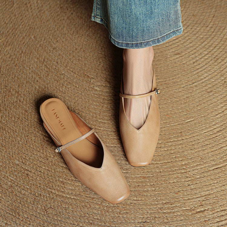 Virela Genuine Leather Mules