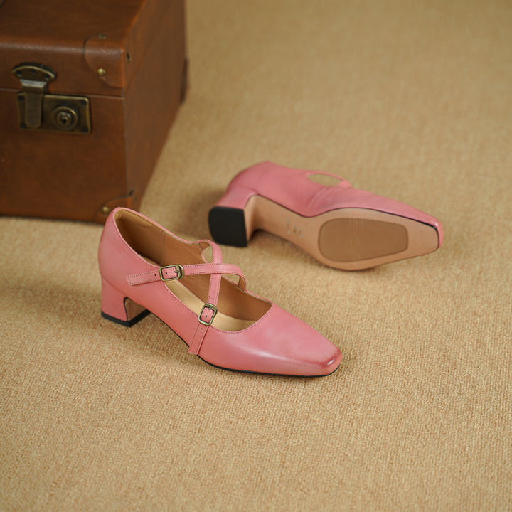 Auri Genuine Leather Heels