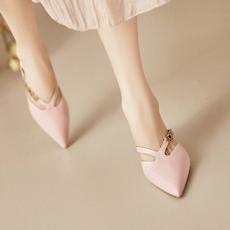 Ivory Genuine Leather Mules