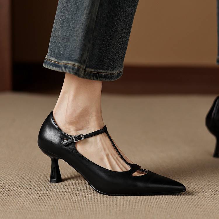 Lucia Genuine Leather Heels