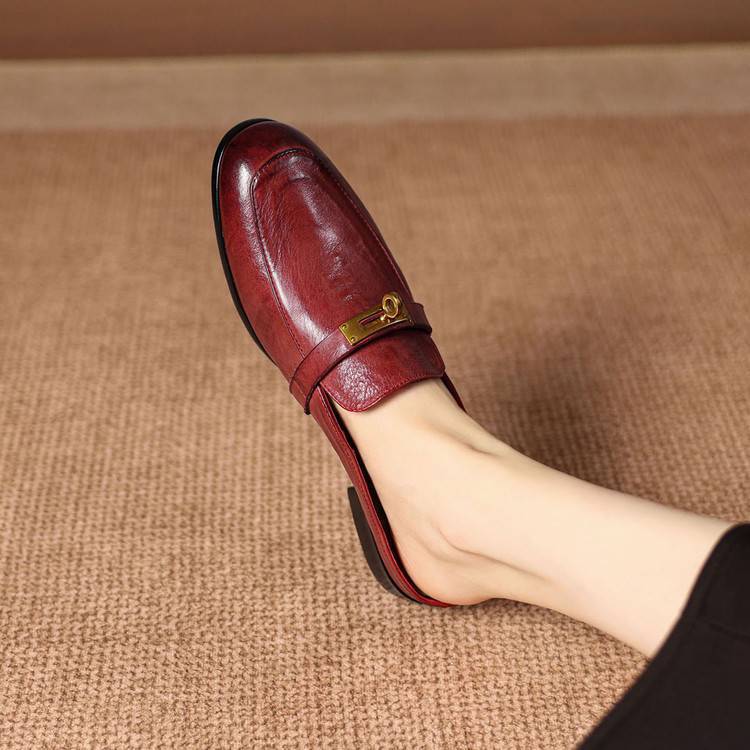 Fiorella Genuine Leather Mules