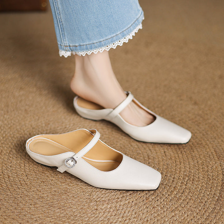 Lisa Genuine Leather Mules