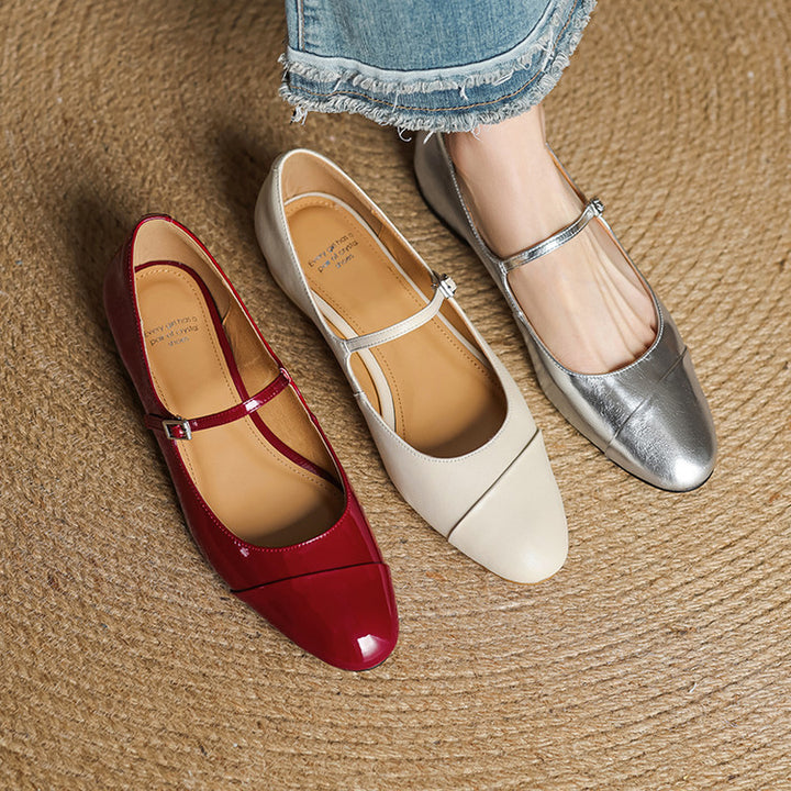 Jaya Genuine Leather Flats