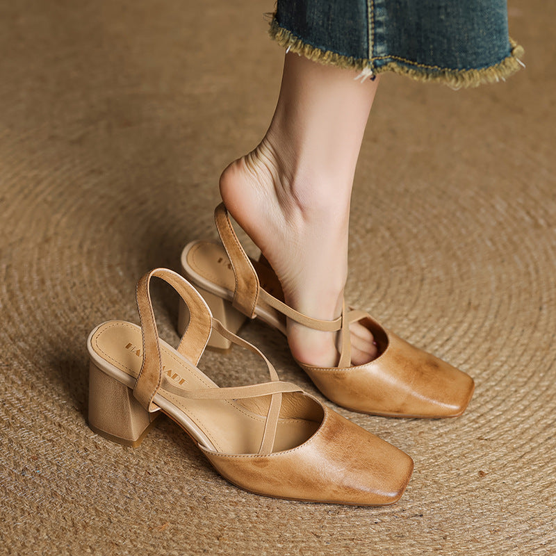 Alissa Genuine Leather Heels
