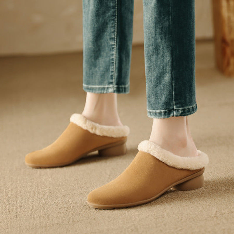 Ruelle Fleece-Lined Mules