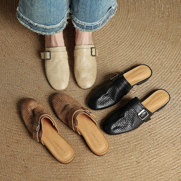 Malena Genuine Leather Mules