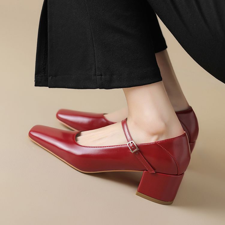 Kristen Genuine Leather Heels