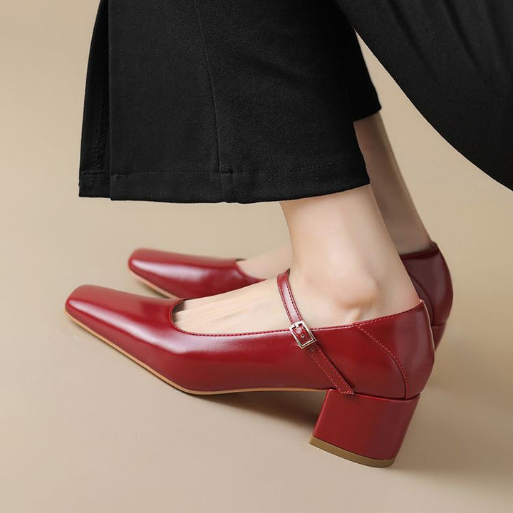 Kristen Genuine Leather Heels