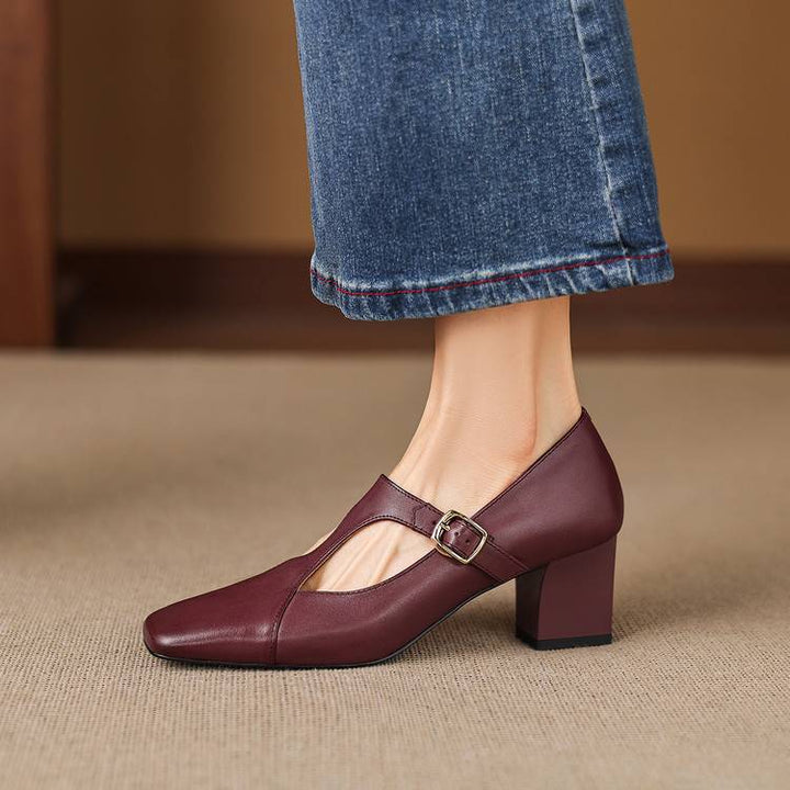 Norina Genuine Leather Heels