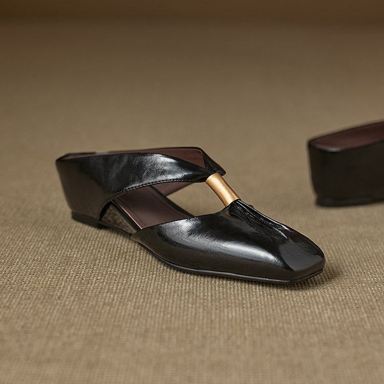 Almafi Genuine Leather Mules