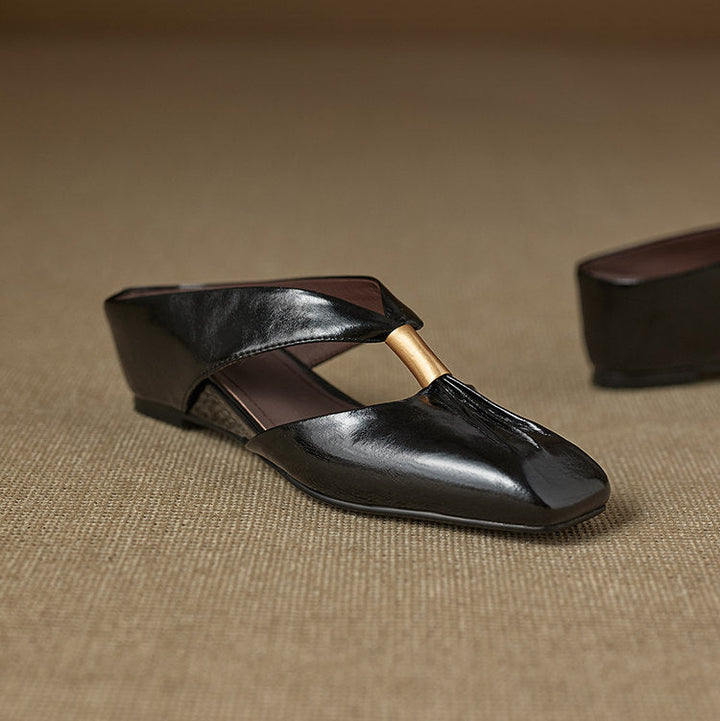 Almafi Genuine Leather Mules
