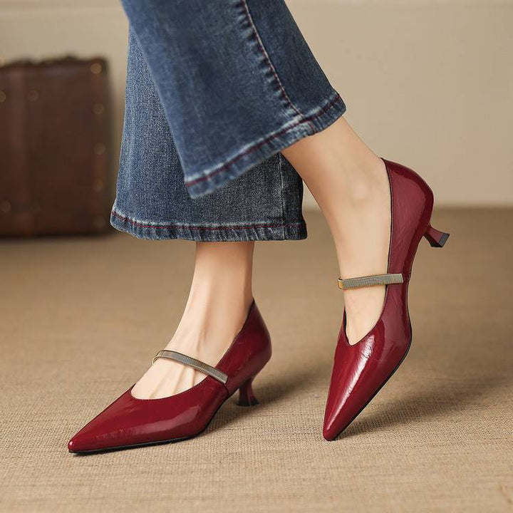 Norah Genuine Leather Heels
