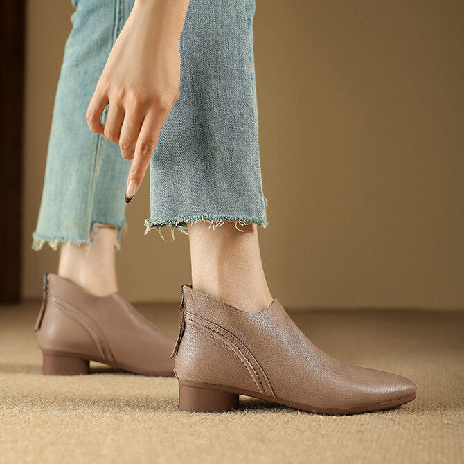 Julia Genuine Leather Ankle Boots